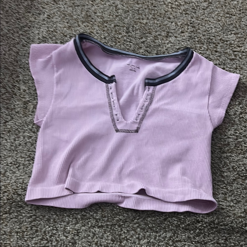 Kids Lavender Top with Black Trim